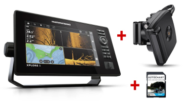 Discounted set Humminbird Xplore 9 CMSI+ fishfinder + Mega Live 2 transducer + Autochart card