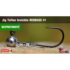 Barbless Jig Teflon Invisible REDBASS # 1, 5 pcs