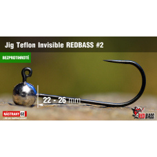 Barbess Jig Teflon Invisible REDBASS # 2, 5 pcs