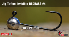 Jig Teflon Invisible REDBASS #4, 21 mm