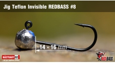 Jig Teflon Invisible REDBASS #8, 16 mm