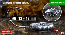 Barbless Mormysh RedBass BUG #6 - 3 pcs