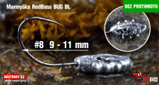 Barbless Mormysh RedBass BUG #8 - 3 pcs