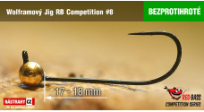 Barbless tungsten Jig RB Competition #8 - 18 mm