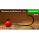 #4 - 1,5 g, Red, 5 pcs