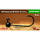 #6 - 0,5 g, Black, 5 pcs