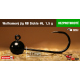#6 - 1,5 g, Black, 5 pcs