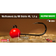 #8 - 1,5 g, Red, 5 pcs