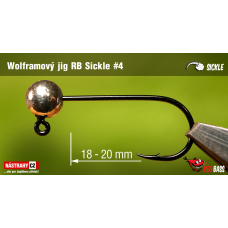 Tungsten Jig Head RedBass Sickle #4 - 20 mm
