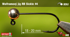 Tungsten Jig Head RedBass Sickle #4 - 20 mm