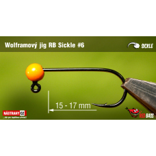 Tungsten Jig Head RedBass Sickle #6 - 17 mm