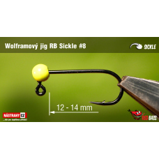 Tungsten Jig Head RedBass Sickle #8 - 14 mm