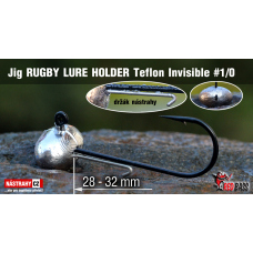 Jig Teflon Invisible RUGBY - Lure holder #1/0 - 32 mm