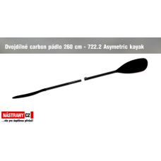 Two-piece carbon Paddle 722.2 Asymetric 260 cm