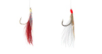 Color: White / Red with feathers