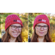 Winter knitted beanie REDBASS Heathered