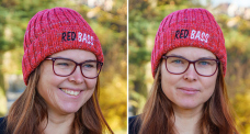 Winter knitted beanie REDBASS Heathered