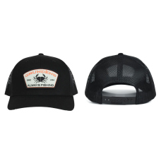 Cap GRUNDÉNS Always Fishing Trucker- Black