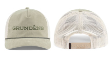 Cap GRUNDÉNS Cord Wordmark Trucker - Light Olive