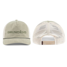 Cap GRUNDÉNS Cord Wordmark Trucker - Light Olive