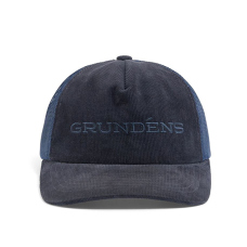 Cap GRUNDÉNS Cord Wordmark Trucker - Navy