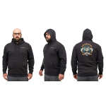 Hoodie GRUNDÉNS Displacement DWR Tuna Tattoo - Black
