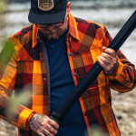 Lined Shacket GRUNDÉNS Bankside – Lobster Plaid