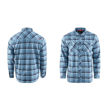 Flannel Shirt GRUNDÉNS Dungeness Seawool - Captains Blue Flannel Shirt GRUNDÉNS Dungeness Seawool - Captains Blue
