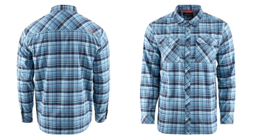 Flannel Shirt GRUNDÉNS Dungeness Seawool - Captains Blue