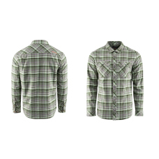 Flannel Shirt GRUNDÉNS Dungeness Seawool - Grass Flannel Shirt GRUNDÉNS Dungeness Seawool - Grass