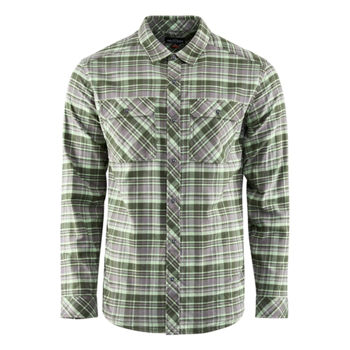 Flannel Shirt GRUNDÉNS Dungeness Seawool - Grass Flannel Shirt GRUNDÉNS Dungeness Seawool - Grass