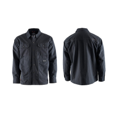 Lined Shacket GRUNDÉNS Jetty - Black Lined Shacket GRUNDÉNS Jetty - Black
