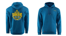 Hoodie GRUNDÉNS Displacement DWR Logo Anchor - Navy Heather
