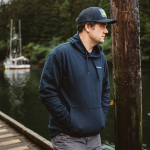 Hoodie GRUNDÉNS Logo Boat - Dark Navy