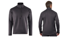 Thermal Hoodie GRUNDÉNS Grundies 1/2 Zip - Black