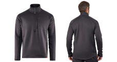 Thermal Hoodie GRUNDÉNS Grundies 1/2 Zip - Black