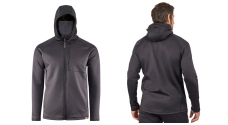 Thermal hoodie GRUNDÉNS Grundies FZ - Black