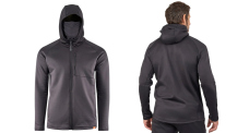 Thermal hoodie GRUNDÉNS Grundies FZ - Black