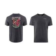 T-Shirt GRUNDÉNS Octo-Trout - Heather Charcoal