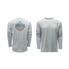 UV T-shirt GRUNDÉNS Logo Anchor LS Tech Tee - Grey Mist