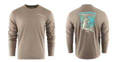 UV T-shirt GRUNDÉNS Bass Popper LS Tech Tee - Otter