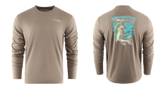 UV T-shirt GRUNDÉNS Bass Popper LS Tech Tee - Otter