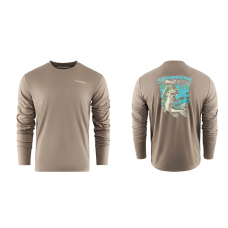 UV T-shirt GRUNDÉNS Bass Popper LS Tech Tee - Otter