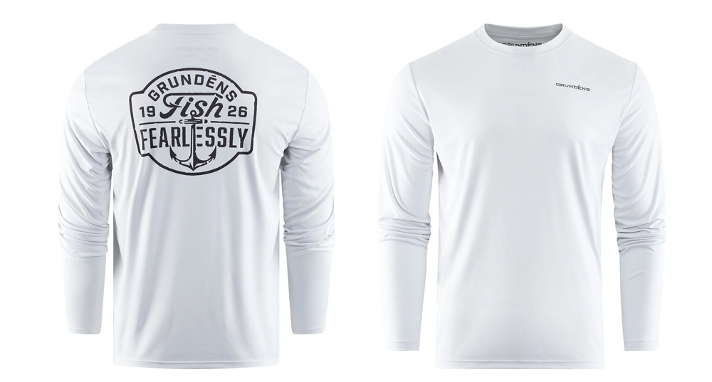 UV T-shirt GRUNDÉNS Fish Fearlessly LS Tech Tee - Grey Mist UV T-shirt GRUNDÉNS Fish Fearlessly LS Tech Tee - Grey Mist