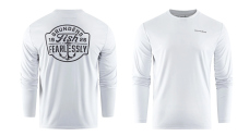 UV T-shirt GRUNDÉNS Fish Fearlessly LS Tech Tee - Grey Mist