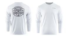 UV T-shirt GRUNDÉNS Fish Fearlessly LS Tech Tee - Grey Mist