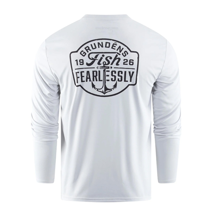 UV T-shirt GRUNDÉNS Fish Fearlessly LS Tech Tee - Grey Mist UV T-shirt GRUNDÉNS Fish Fearlessly LS Tech Tee - Grey Mist