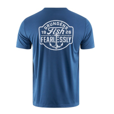 UV T-shirt GRUNDÉNS Fish Fearlessly Tech Tee - Blue Abyss
