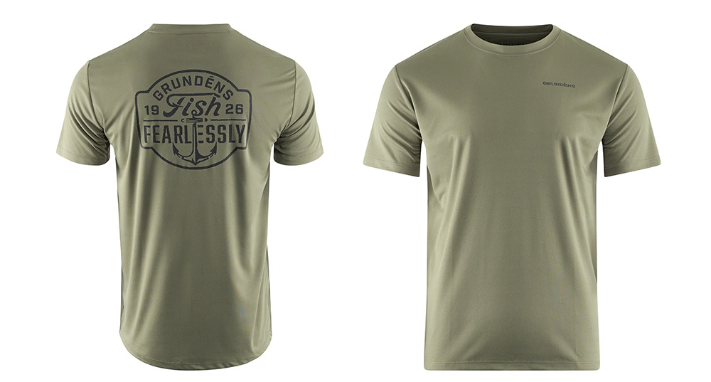 UV T-shirt GRUNDÉNS Fish Fearlessly Tech Tee - Forest UV T-shirt GRUNDÉNS Fish Fearlessly Tech Tee - Forest