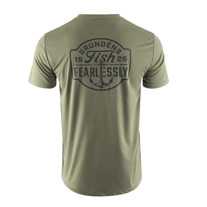 UV T-shirt GRUNDÉNS Fish Fearlessly Tech Tee - Forest UV T-shirt GRUNDÉNS Fish Fearlessly Tech Tee - Forest